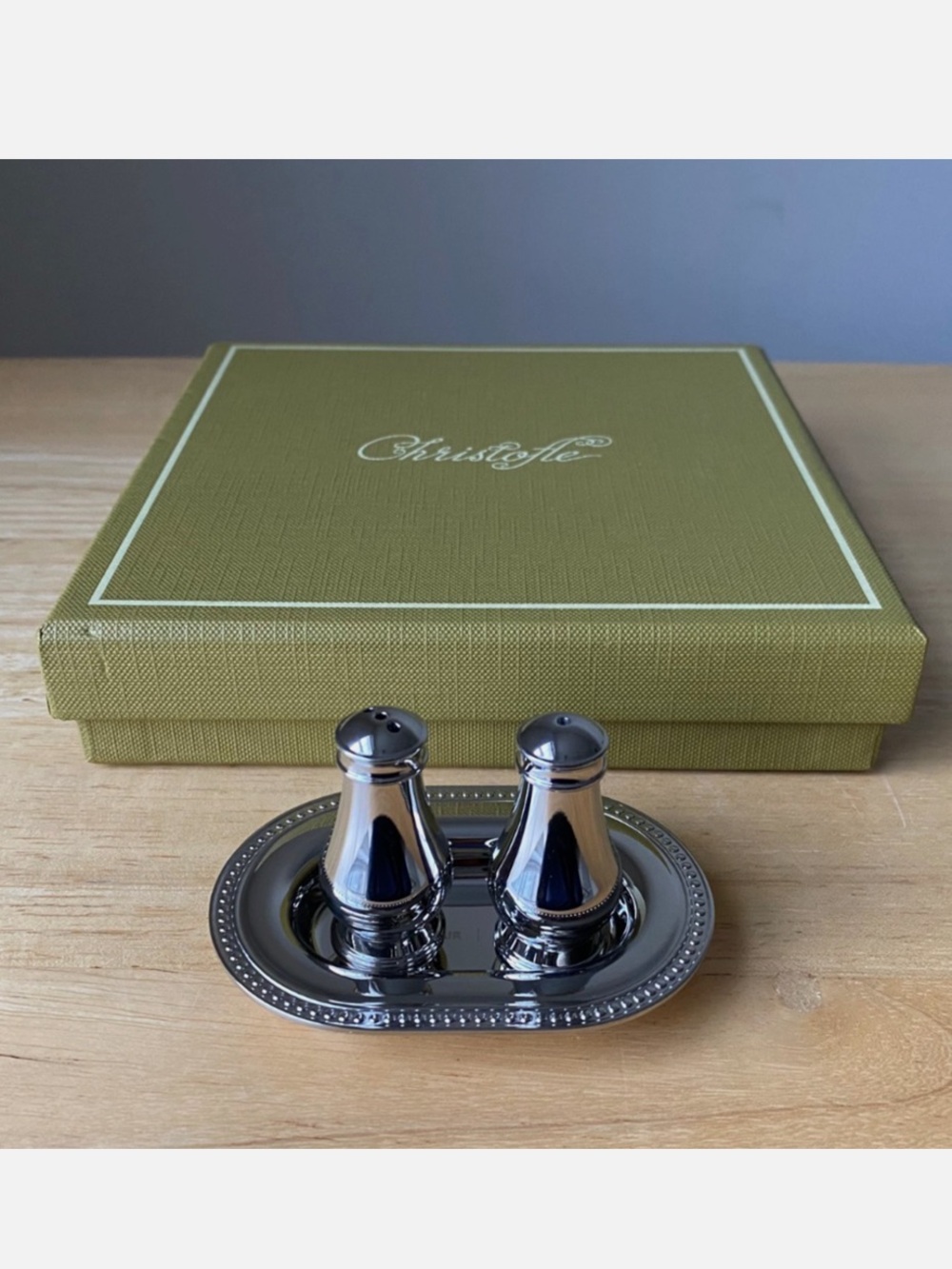 Christofle Stainless Steel Condiment Shaker Set